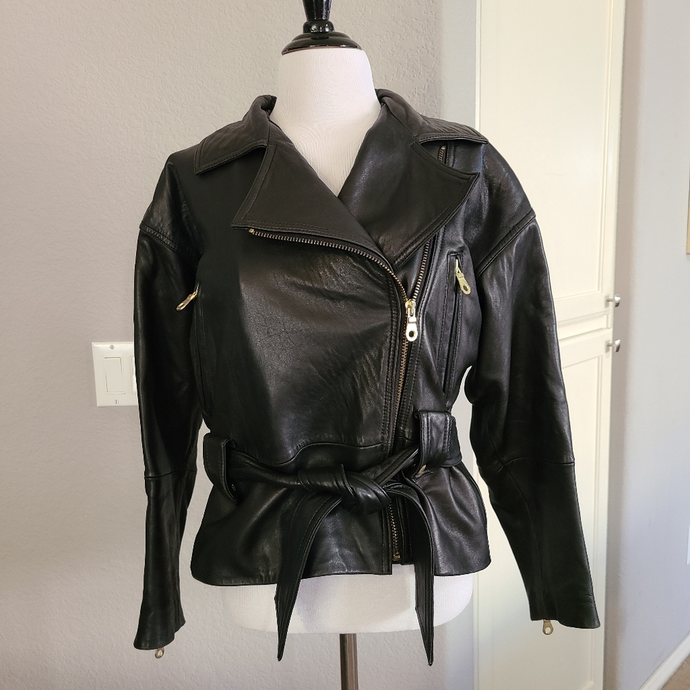 Andrew Marc Black Leather Jacket